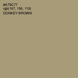 #A79C77 - Donkey Brown Color Image